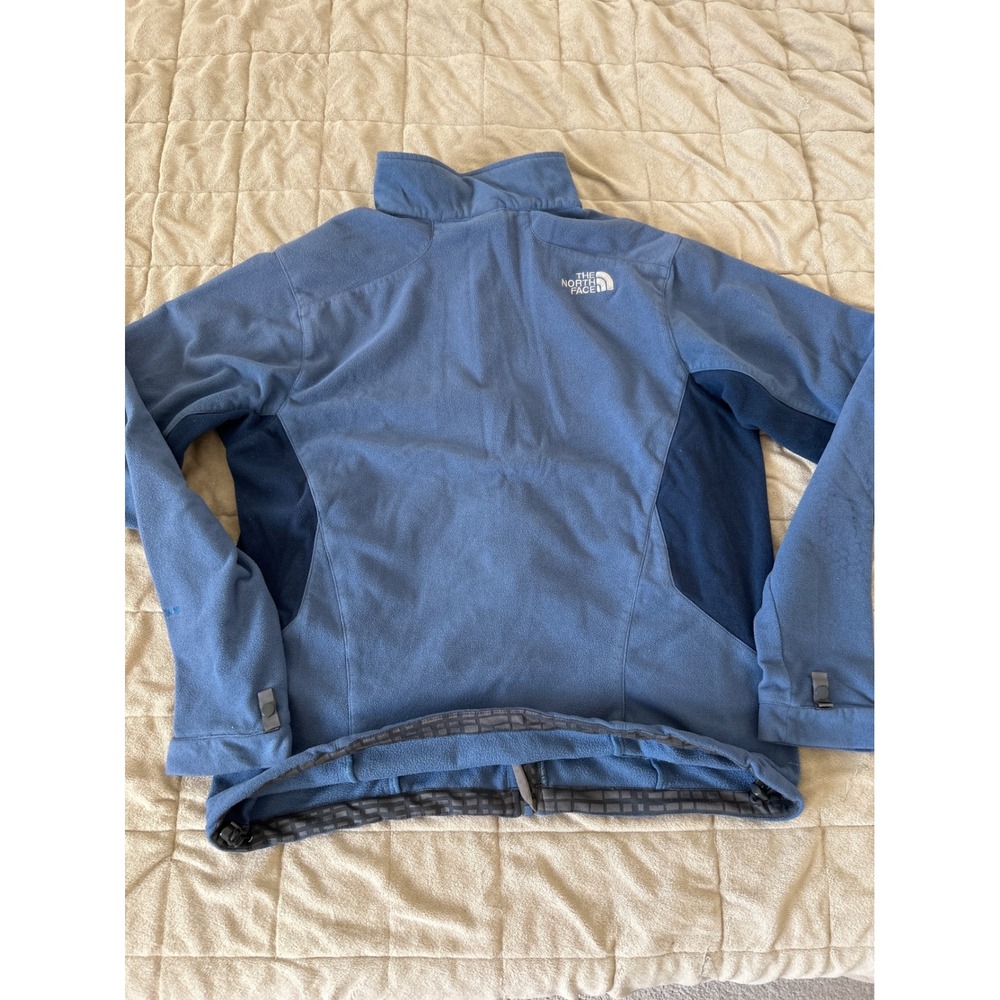 The North Face Mens Full Zip Fleece Jacket Blue Two Tone Mock Neck Medium - Picture 13 of 13